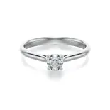 Pierścionek z białego złota z diamentem